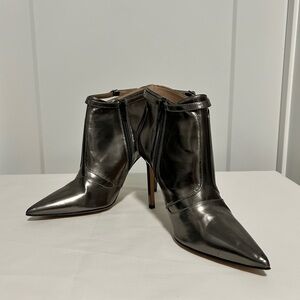 Manila Blahnik Ankle Boots | Metalic | Size EU 37.5